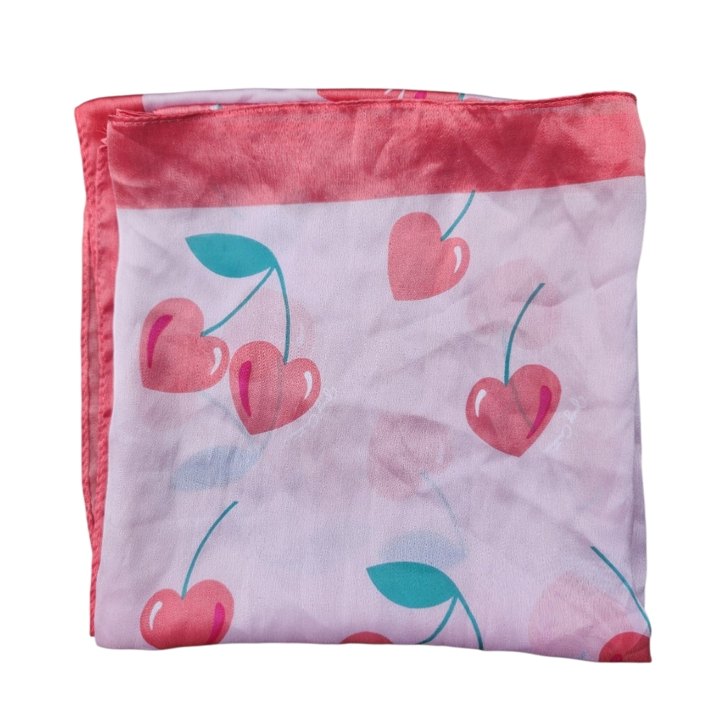 JUICY COUTURE cherry satin scarf